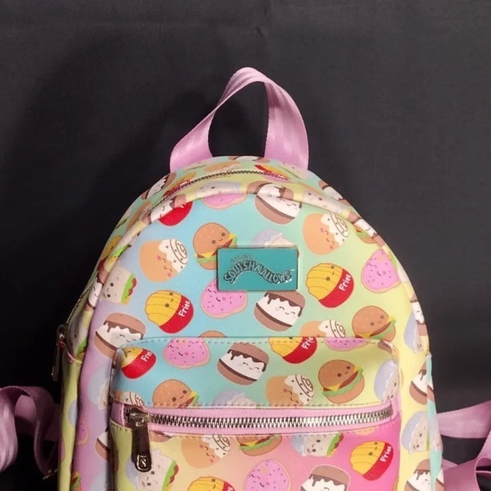 Squishmallows Pastel Kids Backpack with Pink Straps pre owned Exellent condition